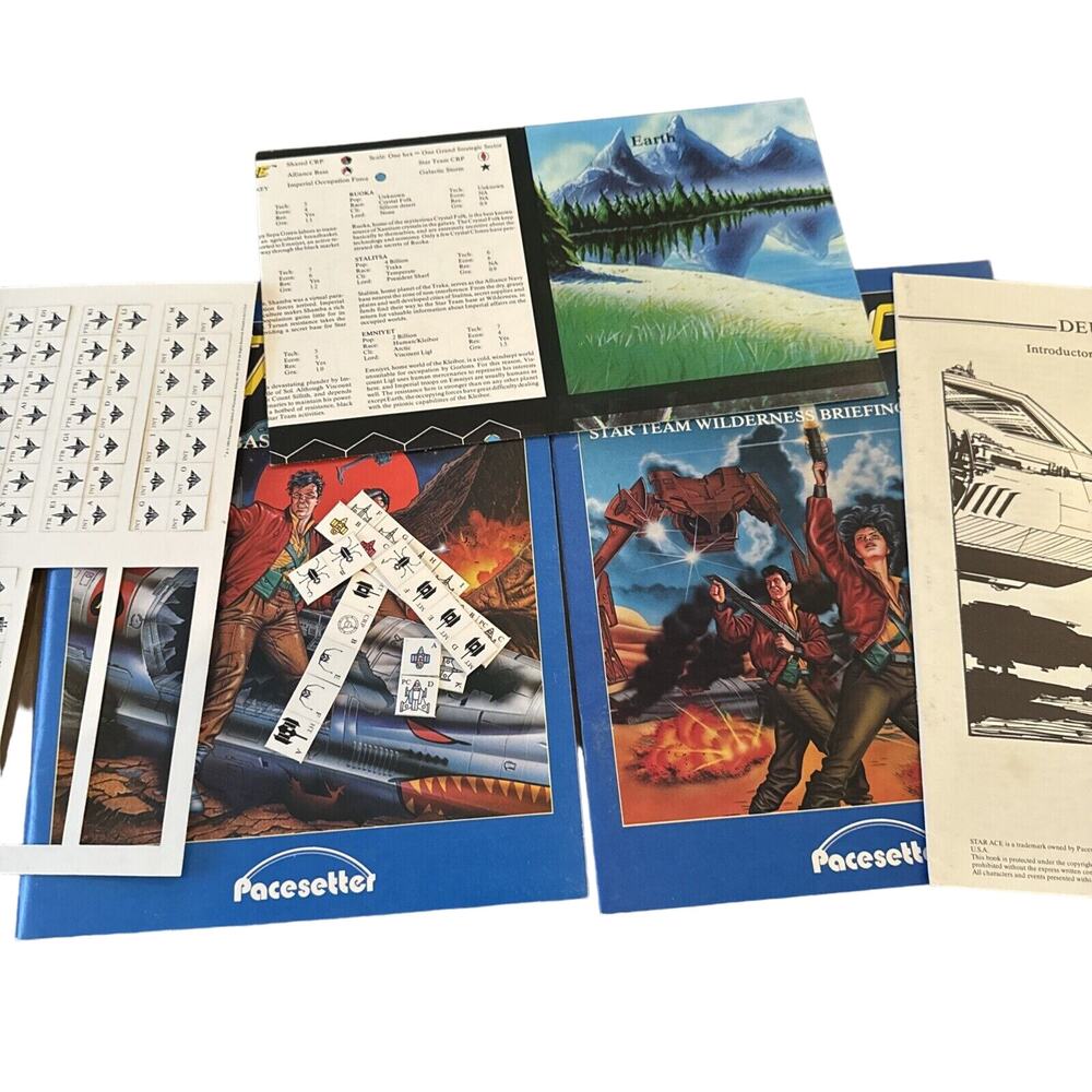 Star Ace Pacesetter RPG Retro Sci-Fi book lot 1985 TTRPG Lot